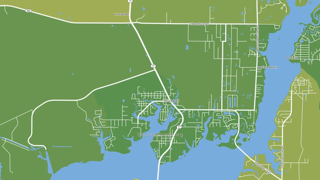 Southport, FL Map of Murder Rates