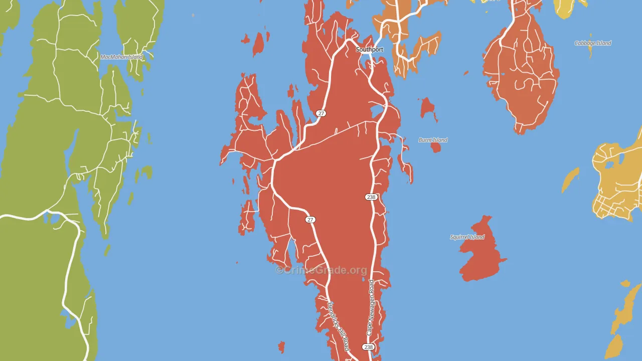 Southport, ME Map of Murder Rates