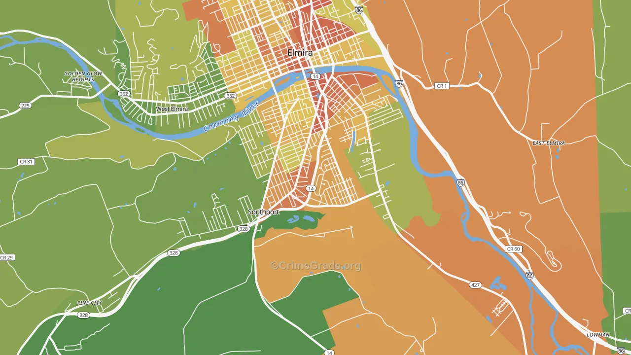 Southport, NY Map of Murder Rates
