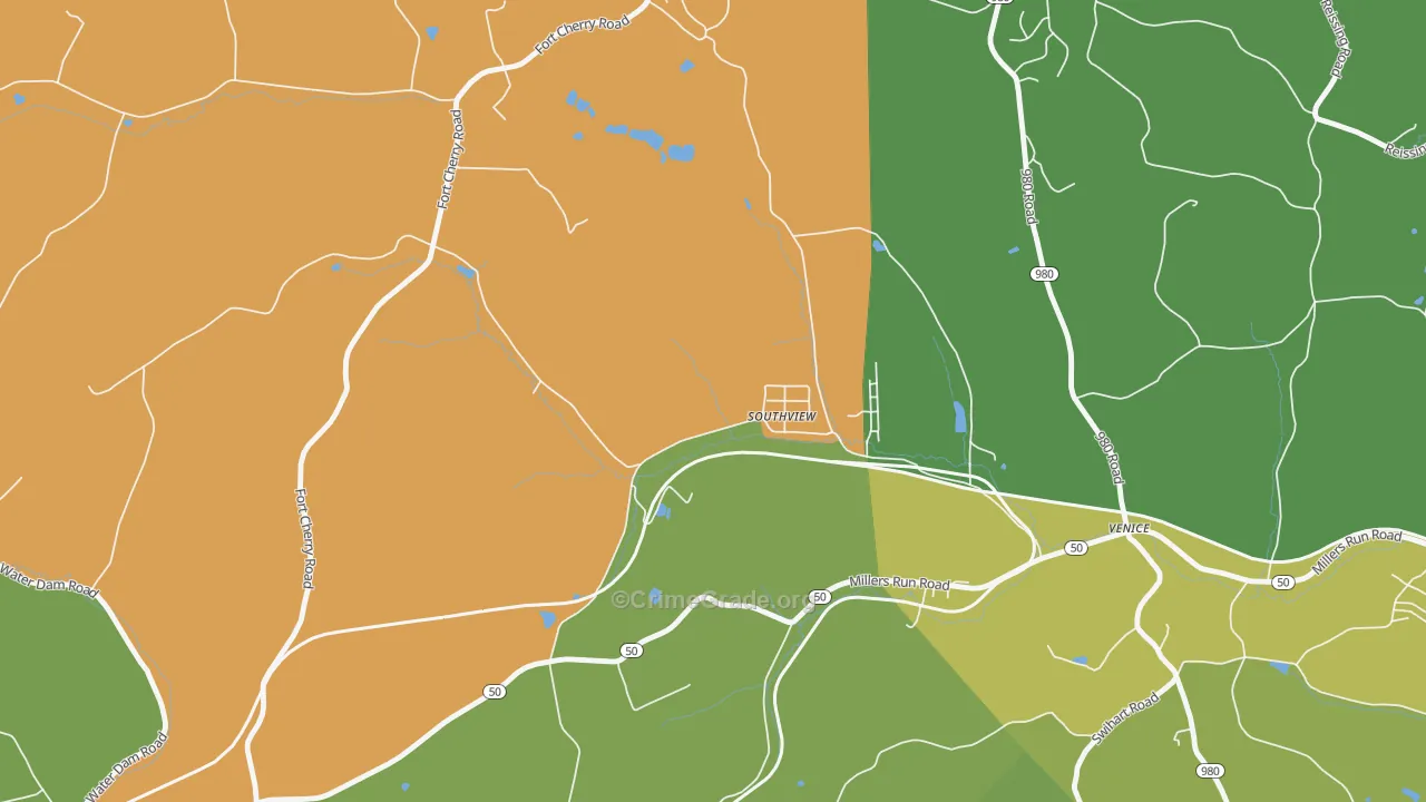 Southview, PA Map of Murder Rates