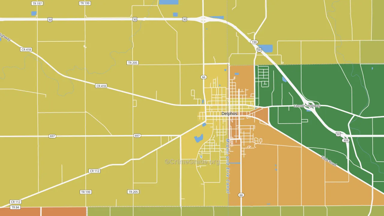 Southworth, OH Map of Murder Rates