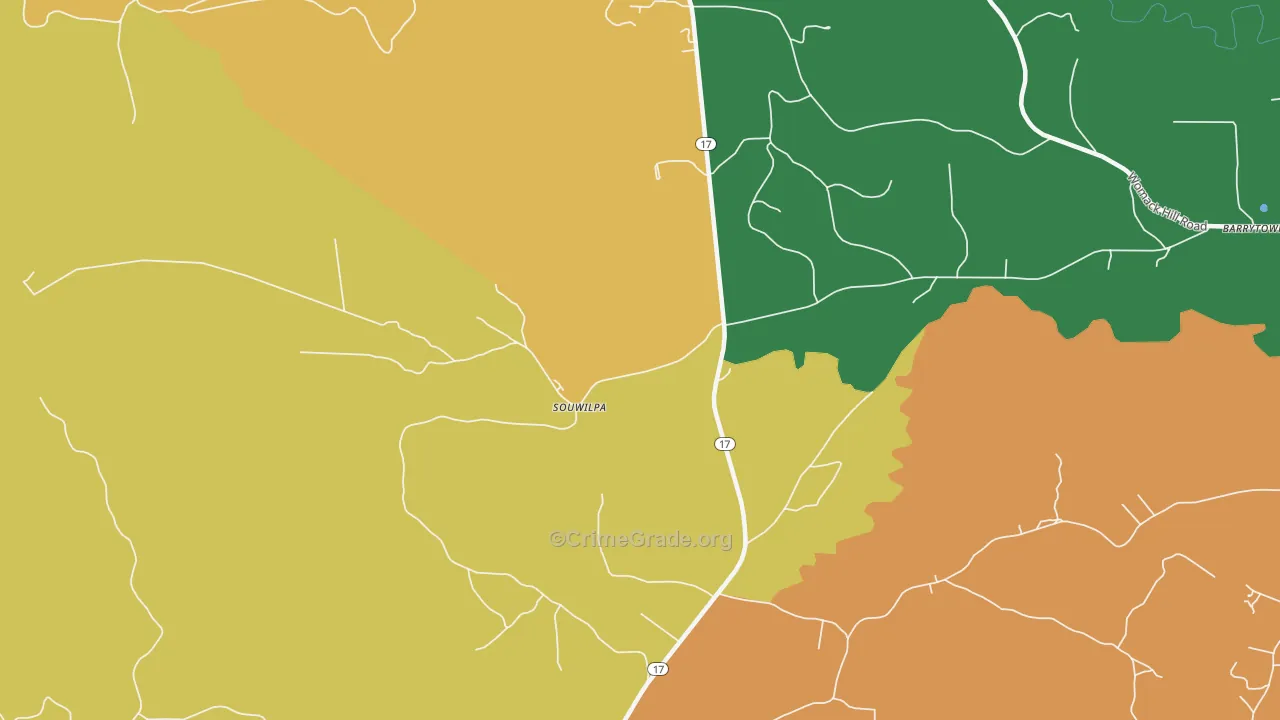 Souwilpa, AL Map of Murder Rates