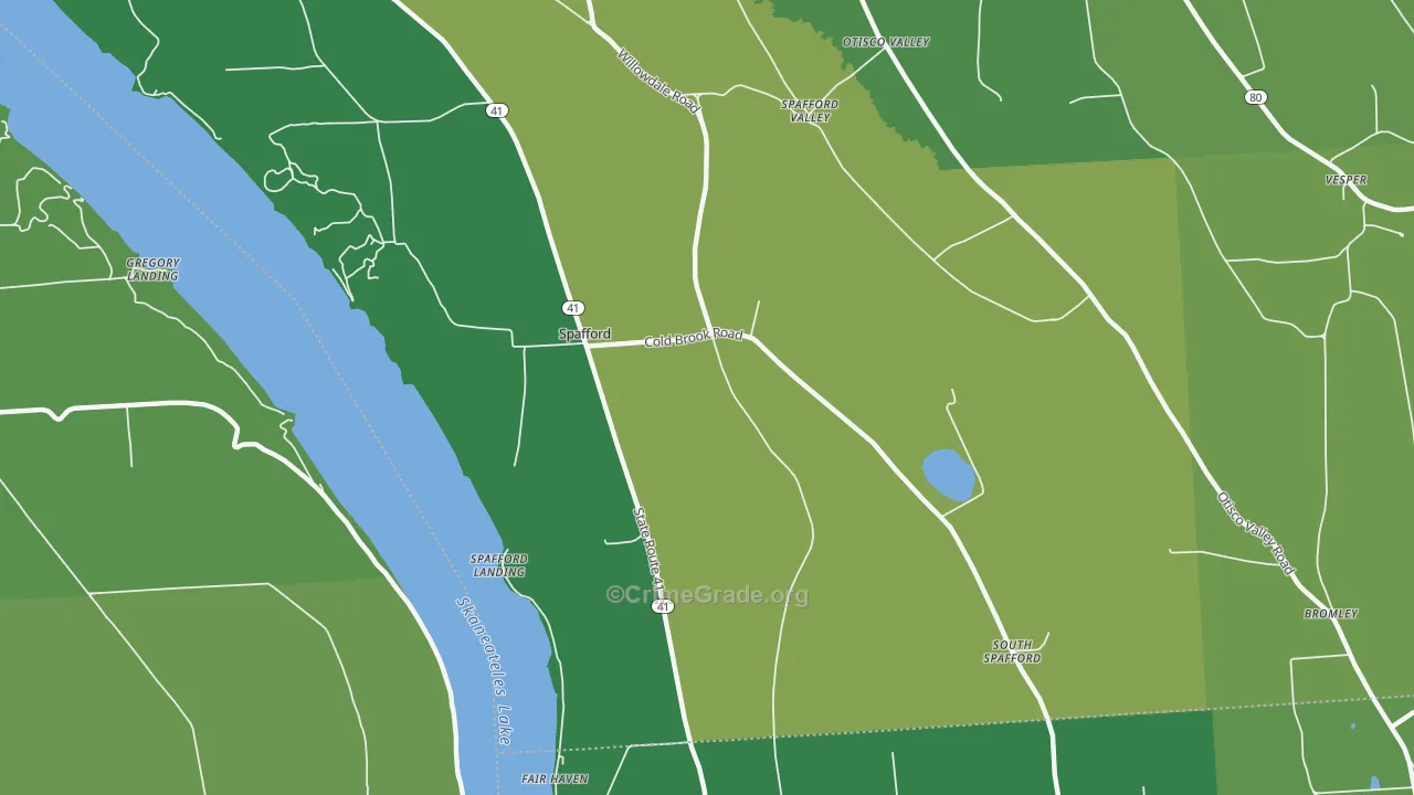 Spafford, NY Map of Murder Rates