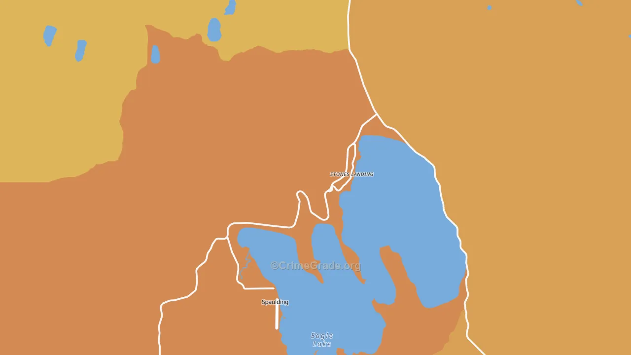 Spalding Tract, CA Map of Murder Rates