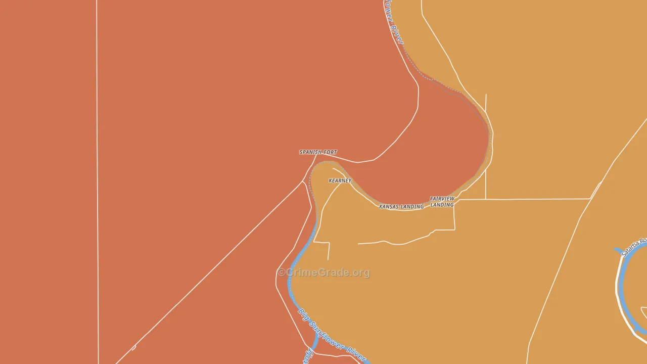 Spanish Fort, MS Map of Murder Rates