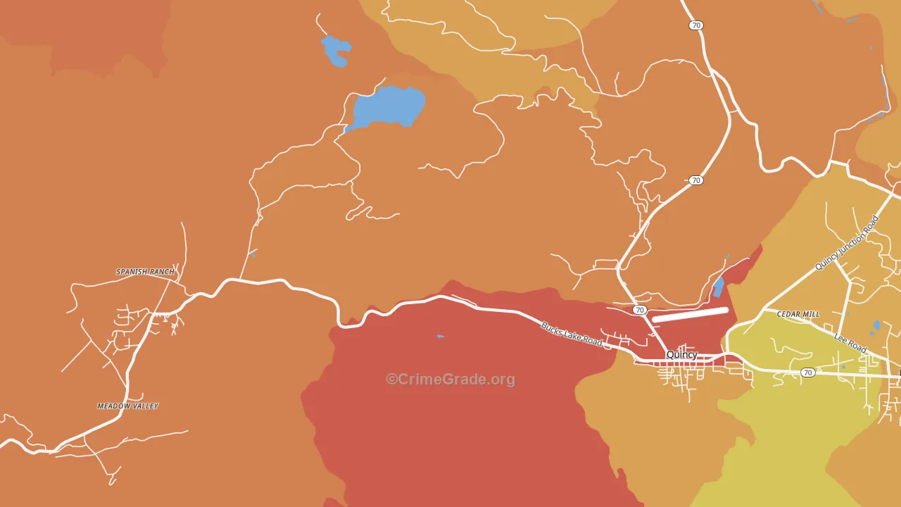 Spanish Ranch, CA Map of Murder Rates