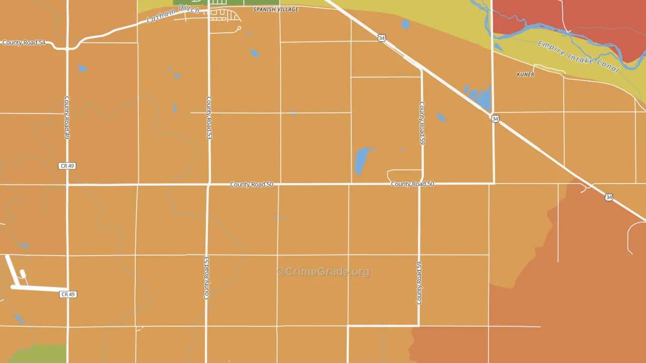 Spanish Village, CO Map of Murder Rates