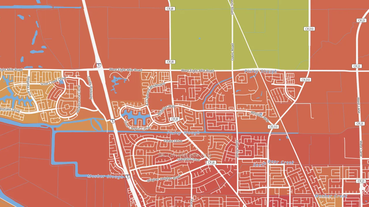 Spanos Park, Stockton, CA Map of Murder Rates