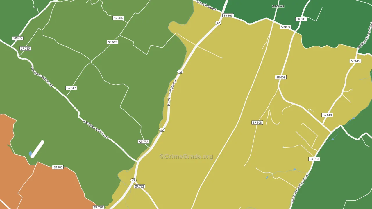 Sparkling Springs, VA Map of Murder Rates