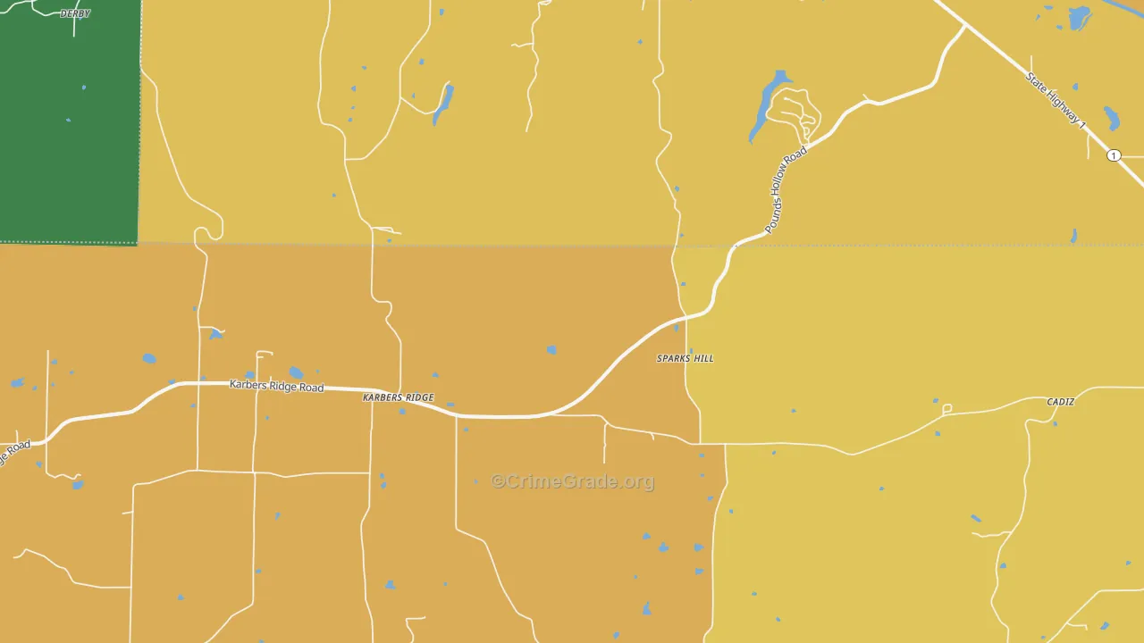 Sparks Hill, IL Map of Murder Rates