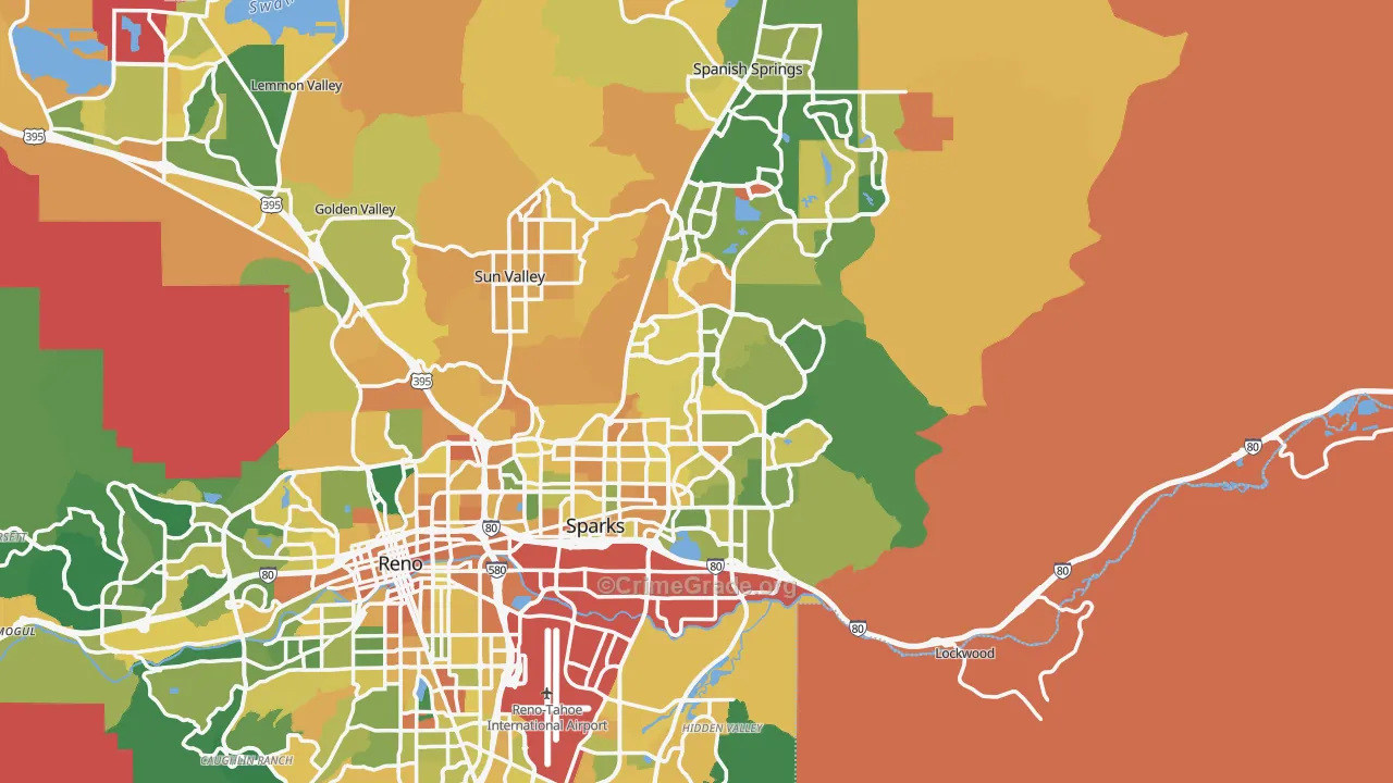 Sparks, NV Map of Murder Rates