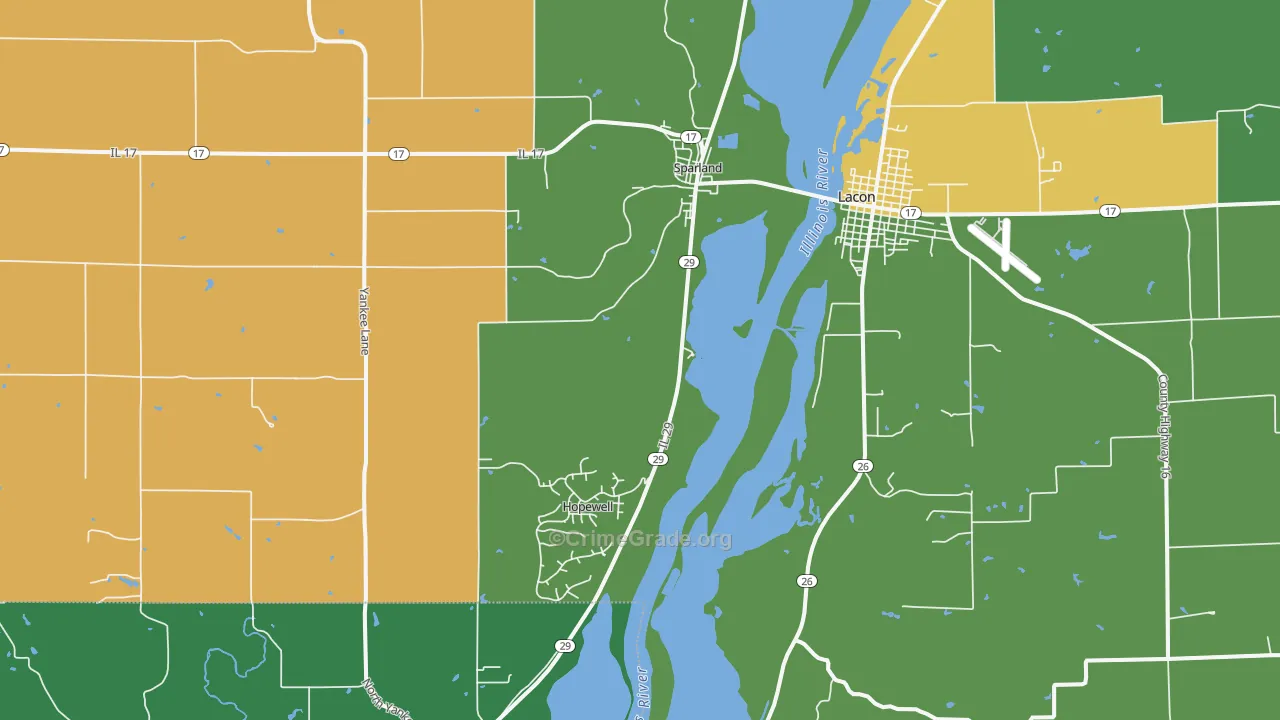 Sparland, IL Map of Murder Rates