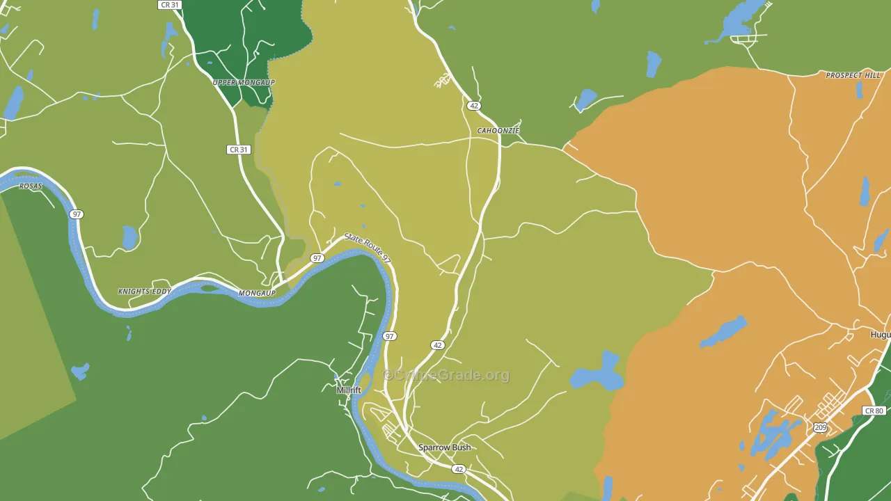 Sparrow Bush, NY Map of Murder Rates