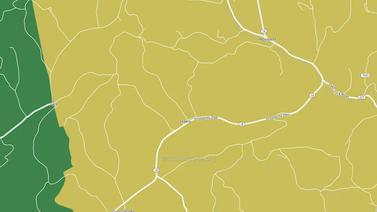 Sparta, PA Map of Murder Rates
