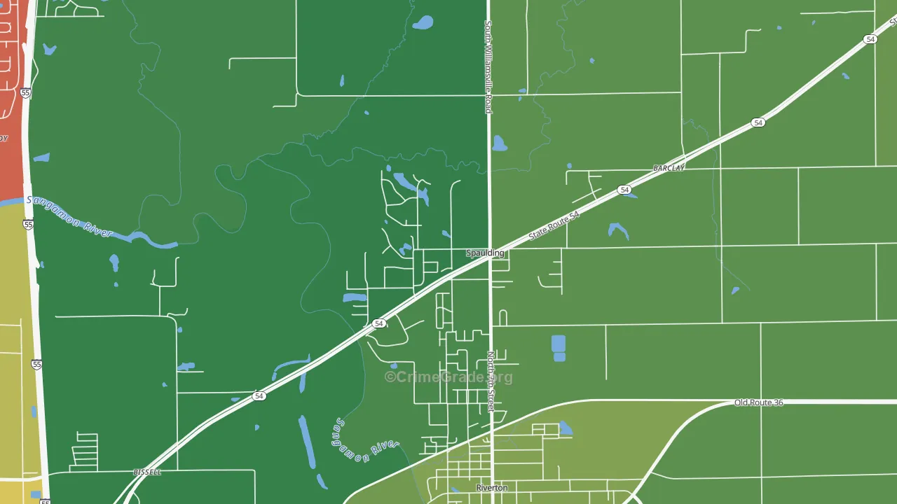 Spaulding, IL Map of Murder Rates