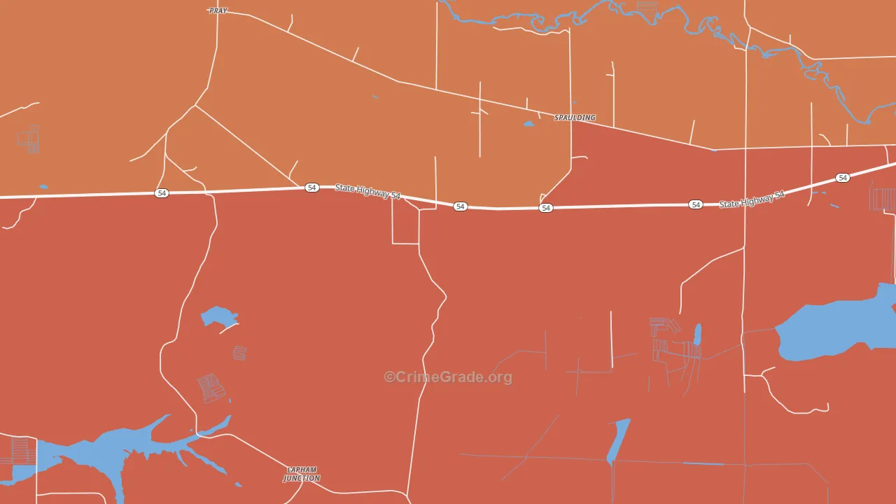 Spaulding, WI Map of Murder Rates
