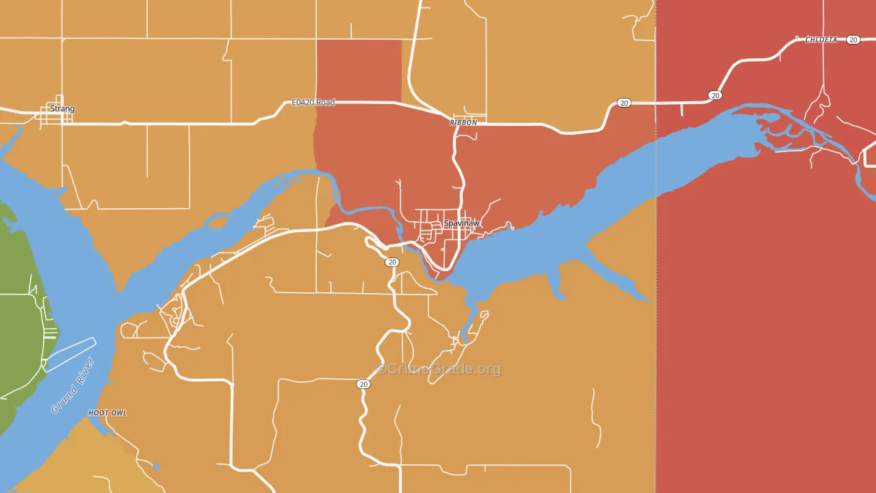 Spavinaw, OK Map of Murder Rates