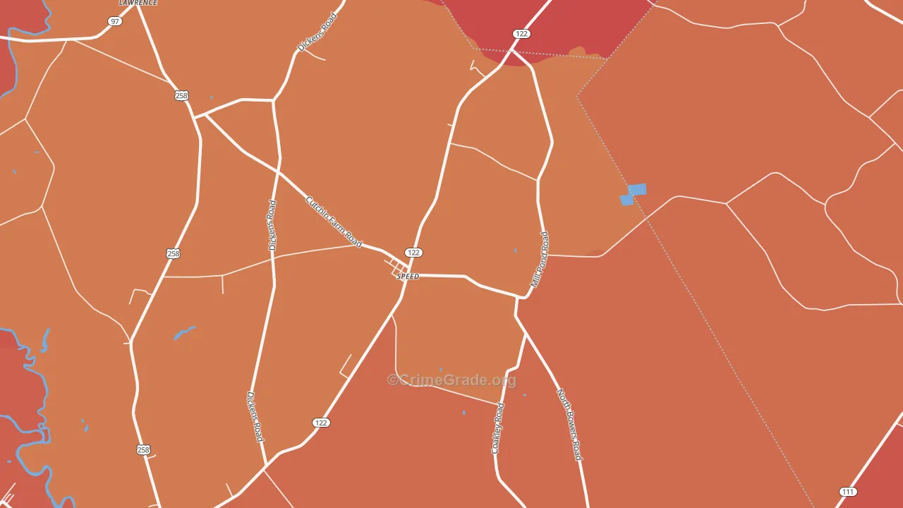Speed, NC Map of Murder Rates