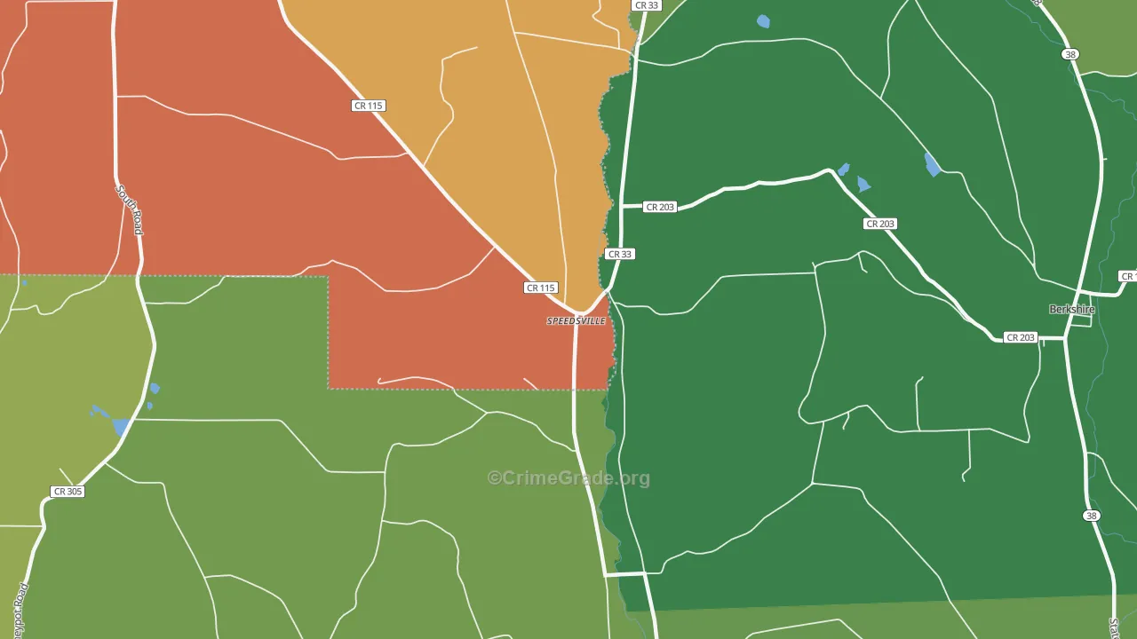 Speedsville, NY Map of Murder Rates