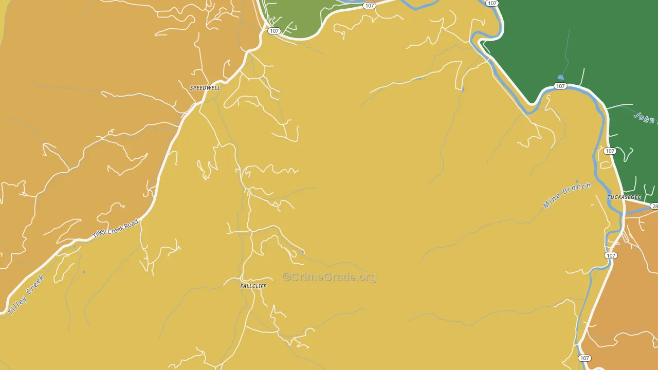 Speedwell, NC Map of Murder Rates