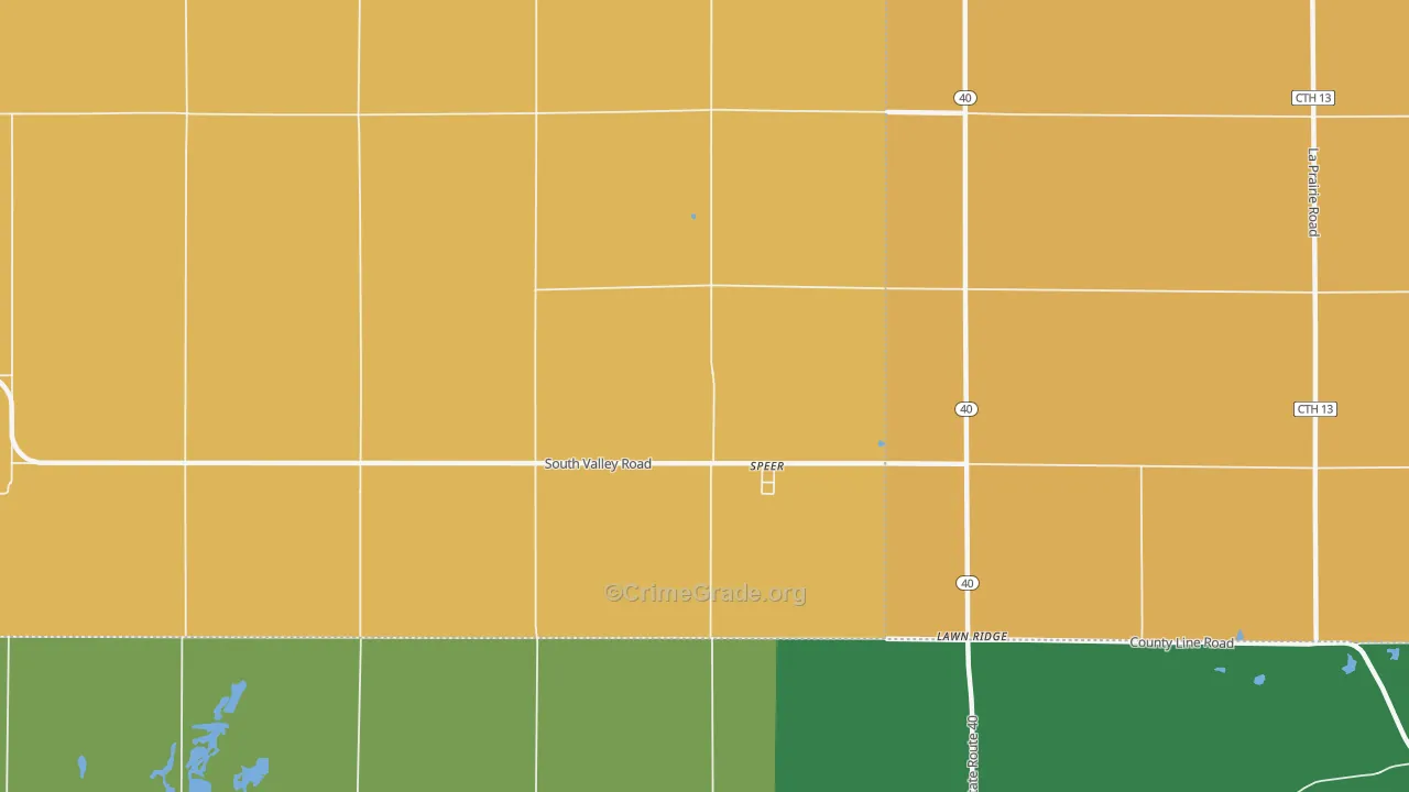 Speer, IL Map of Murder Rates