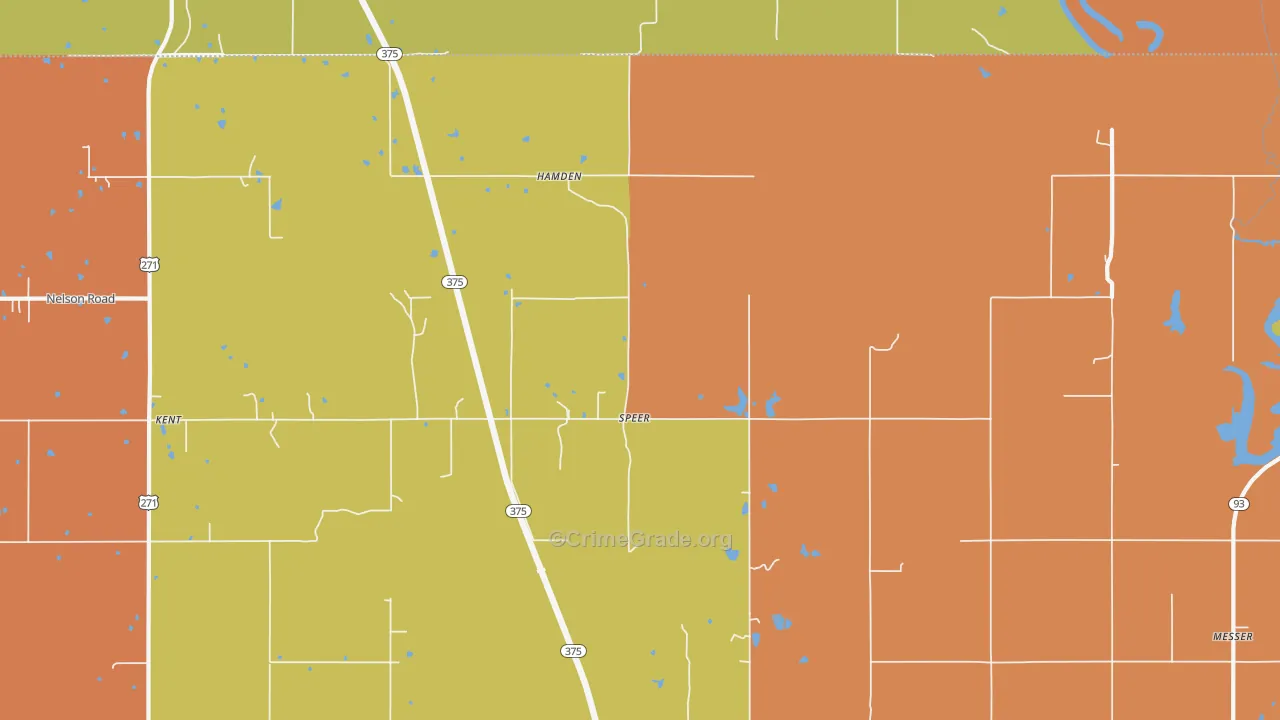 Speer, OK Map of Murder Rates