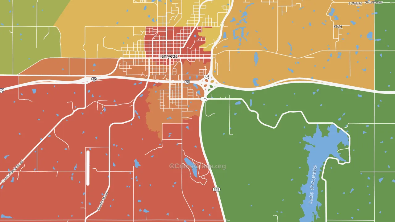 Spelter City, OK Map of Murder Rates