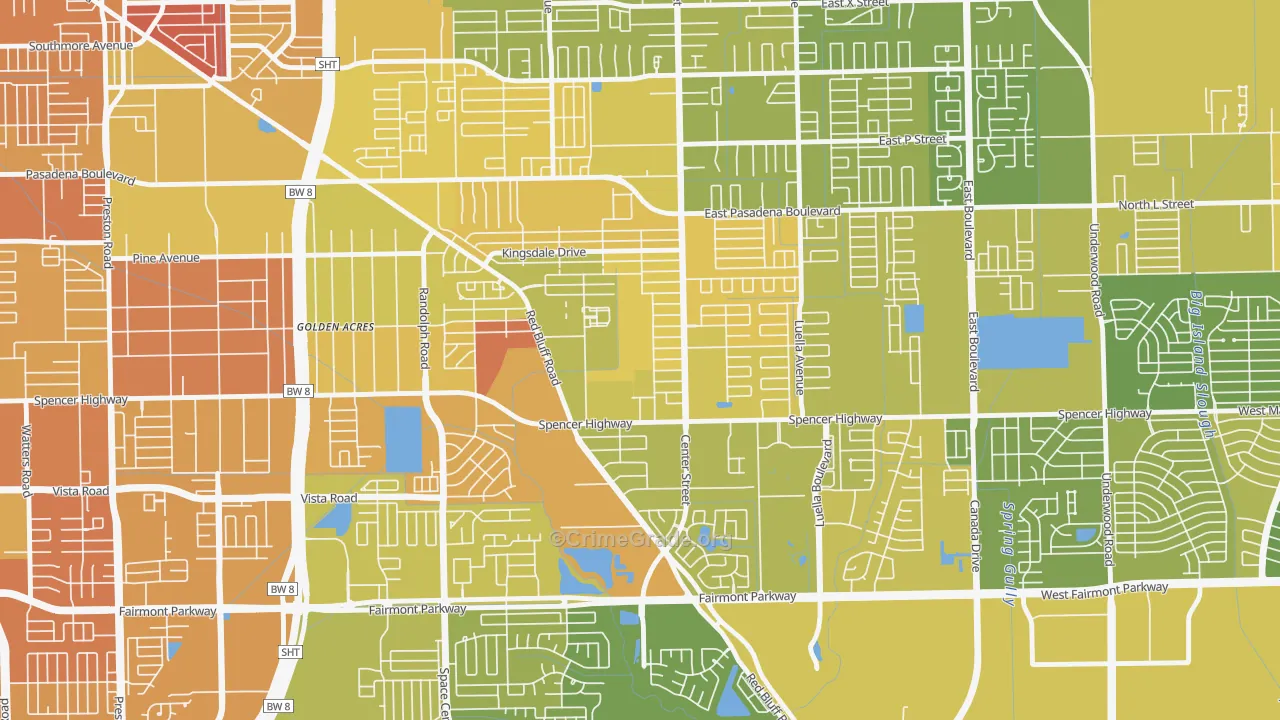 Spencer View Terrace, Deer Park, TX Map of Murder Rates