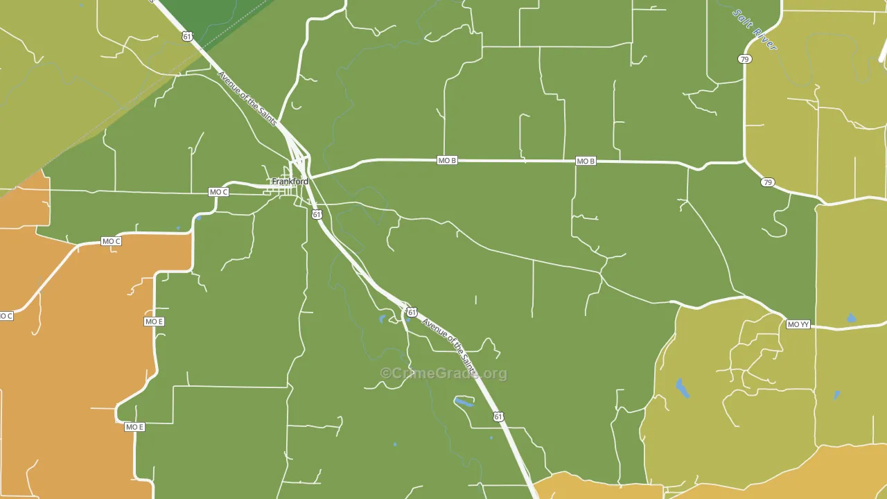 Spencerburg, MO Map of Murder Rates