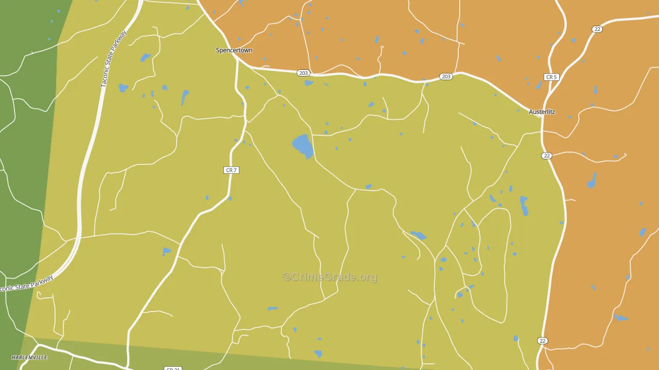 Spencertown, NY Map of Murder Rates