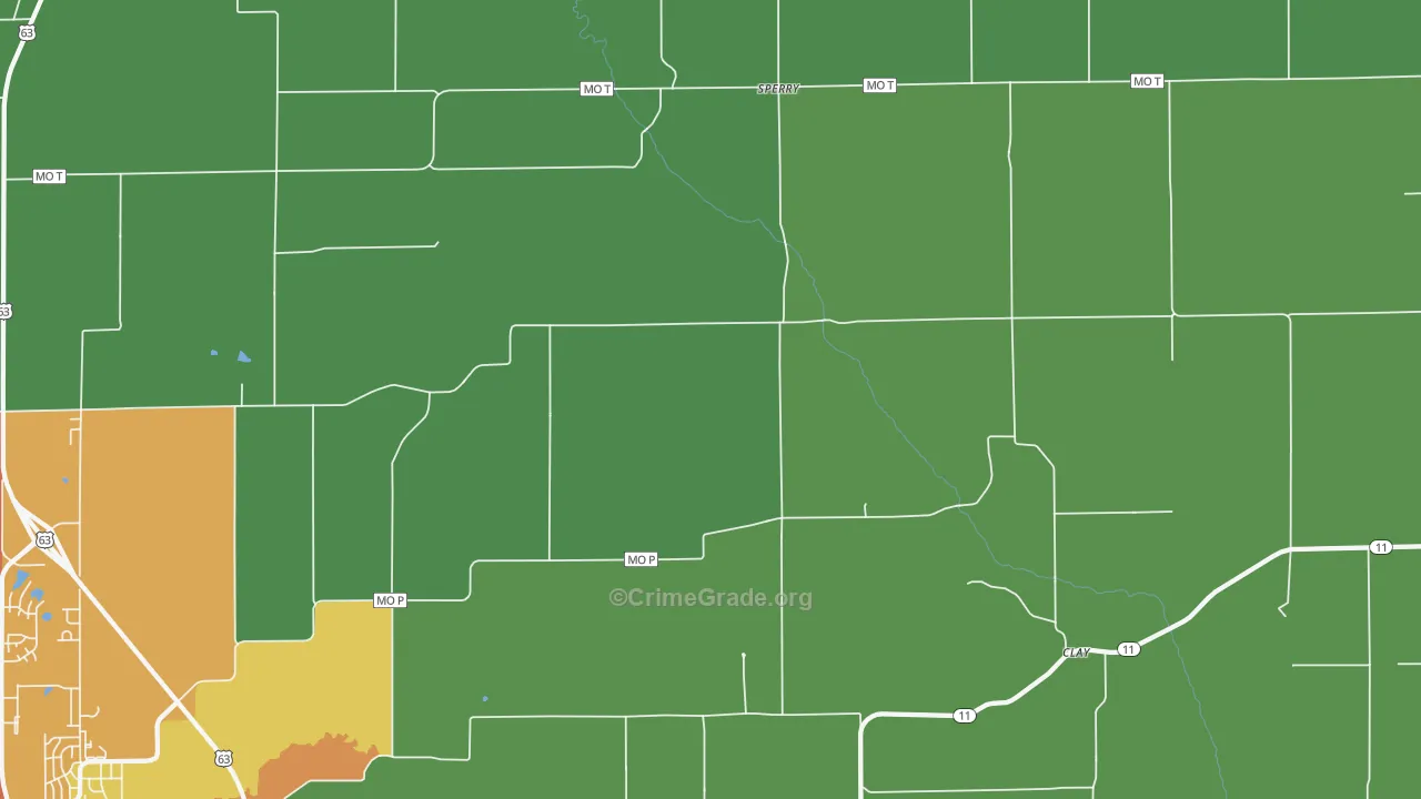 Sperry, MO Map of Murder Rates