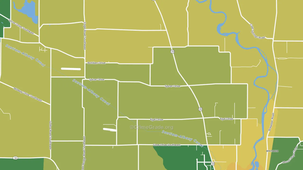 Spicer, OR Map of Murder Rates