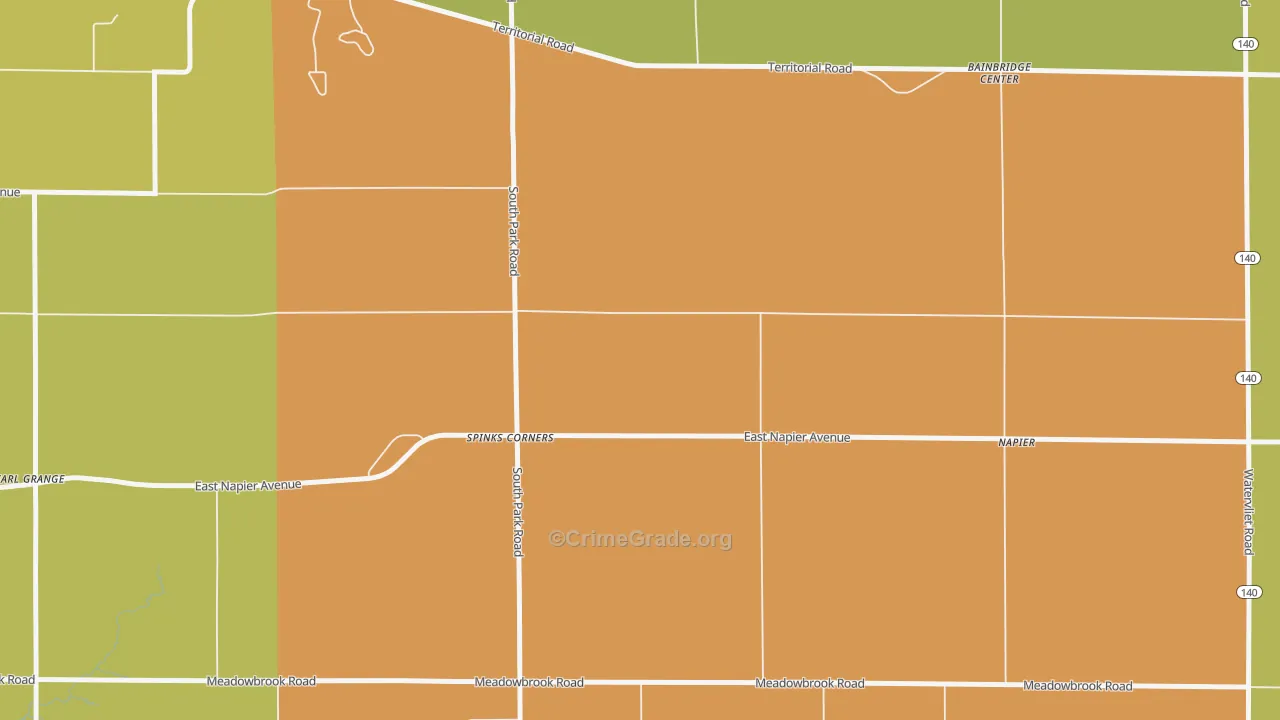 Spinks Corners, MI Map of Murder Rates