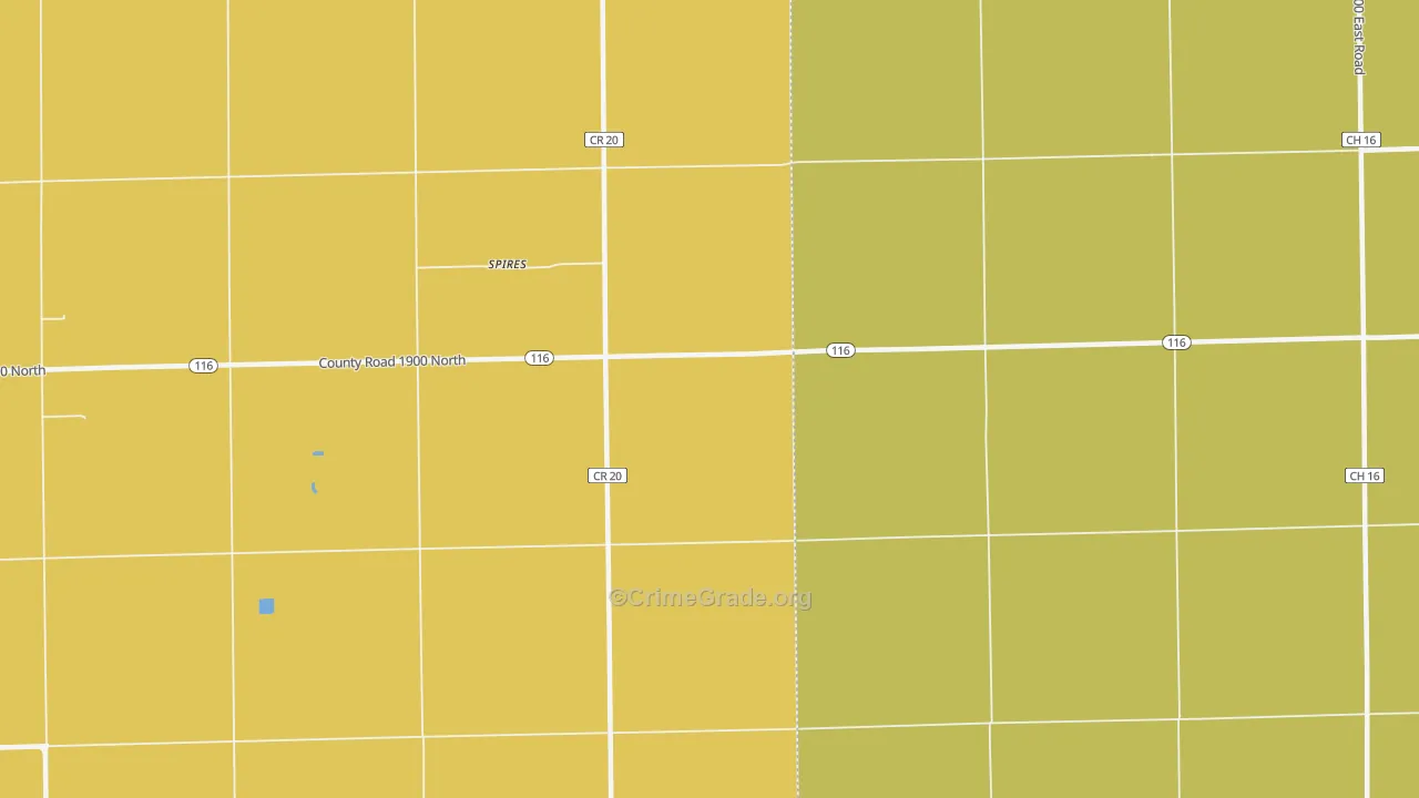 Spires, IL Map of Murder Rates