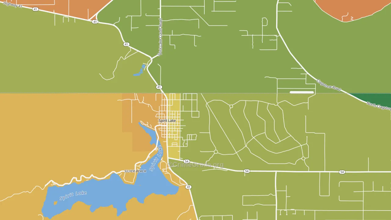 Spirit Lake, ID Map of Murder Rates