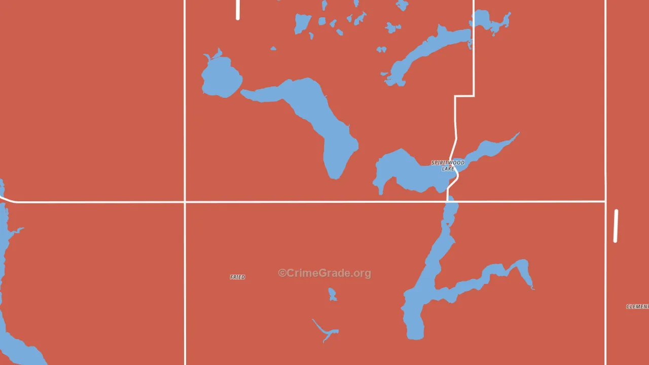 Spiritwood Lake, ND Map of Murder Rates