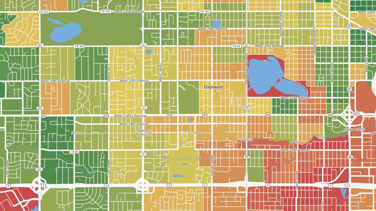 Spivak, Edgewater, CO Map of Murder Rates
