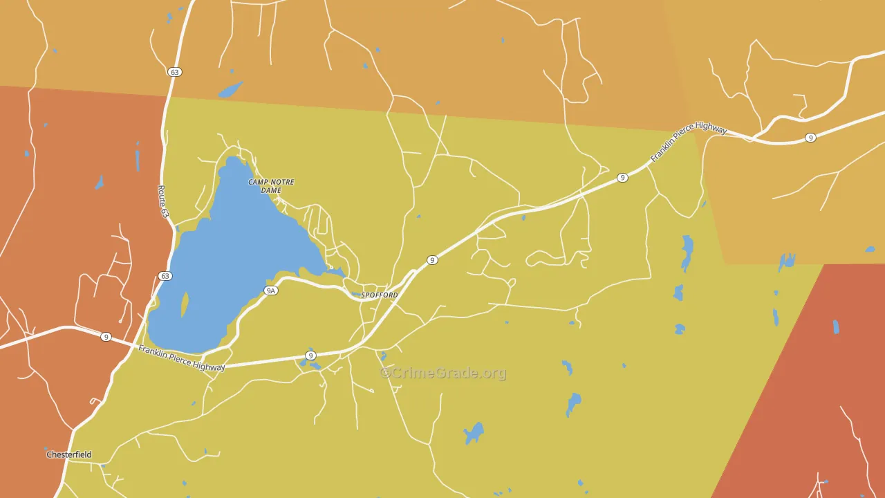Spofford, NH Map of Murder Rates