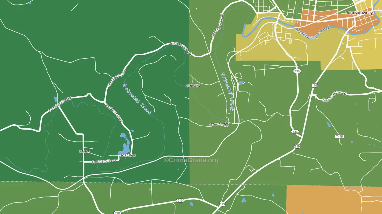 Sportsburg, PA Map of Murder Rates