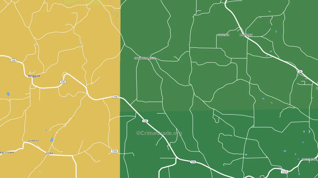 Sprankle Mills, PA Map of Murder Rates