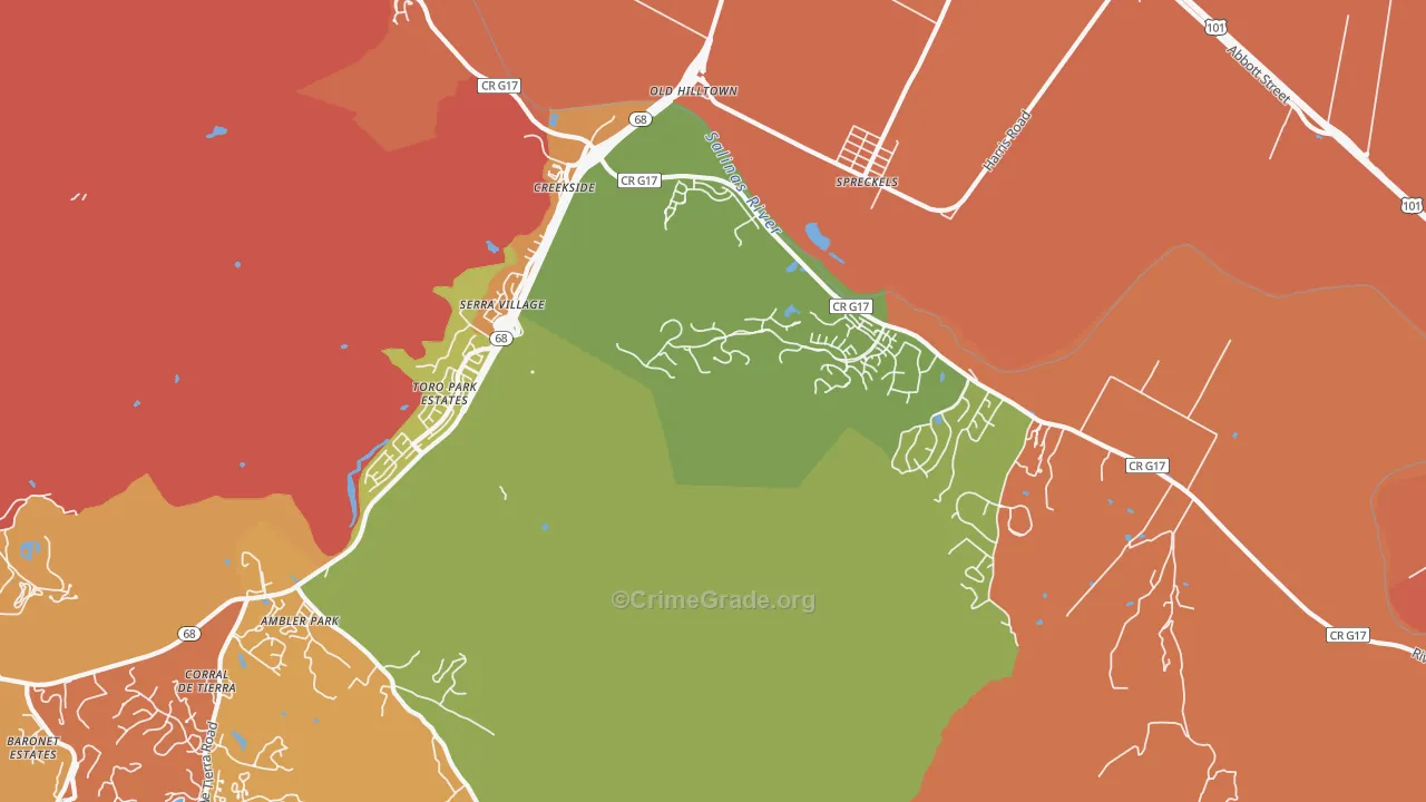 Spreckels, CA Map of Murder Rates