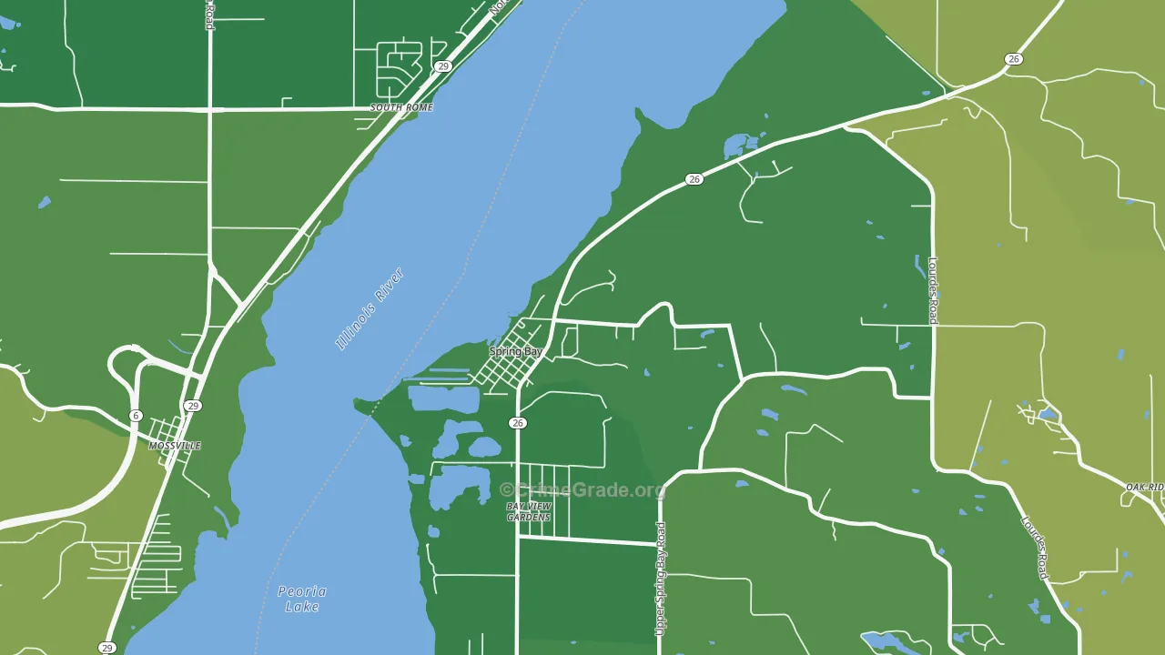 Spring Bay, IL Map of Murder Rates