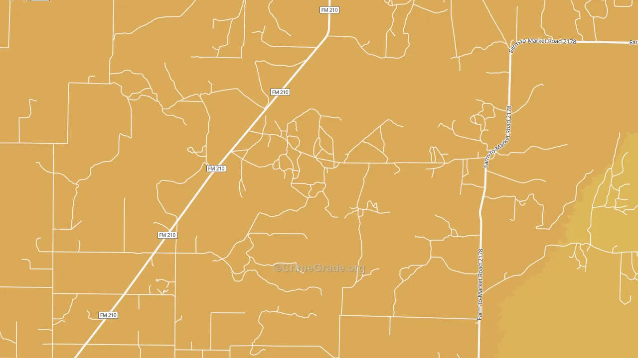 Spring Creek, TX Map of Murder Rates