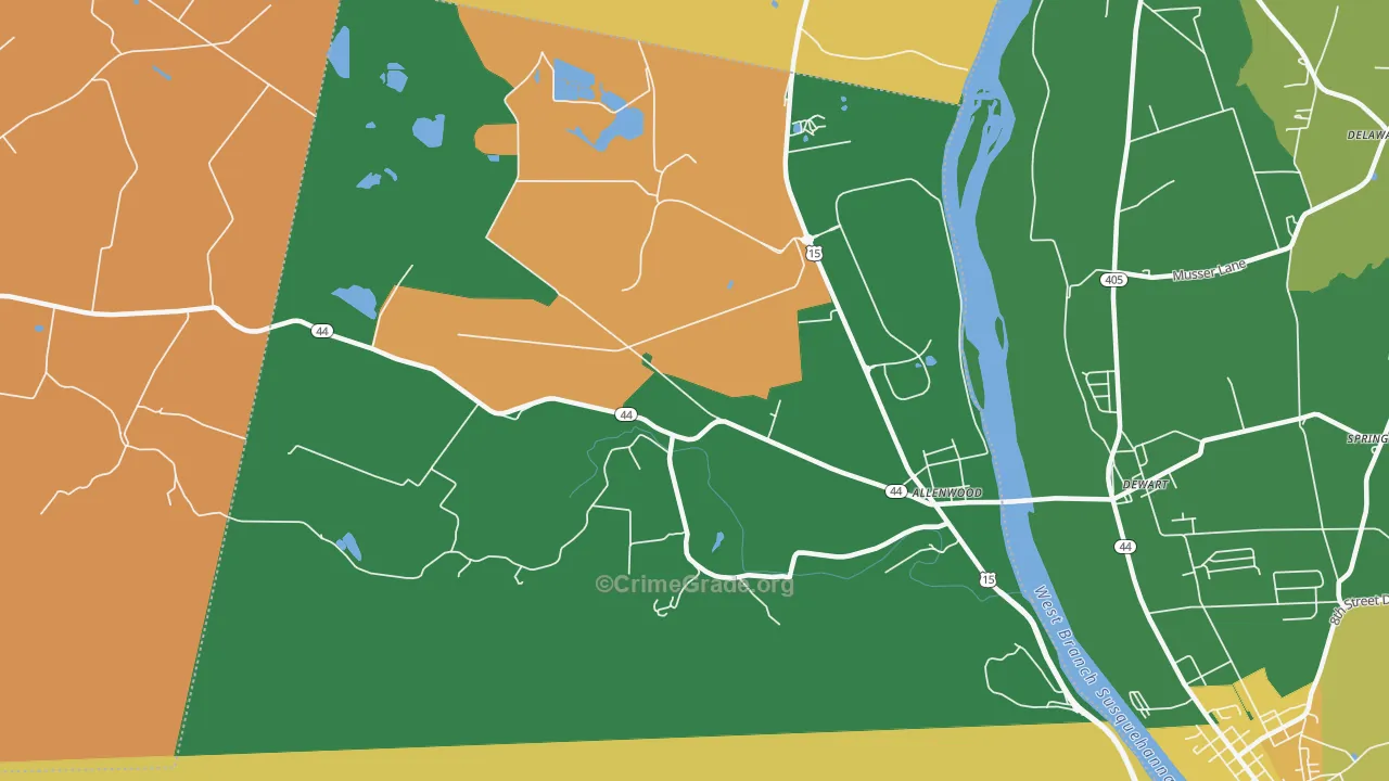 Spring Garden, PA Map of Murder Rates