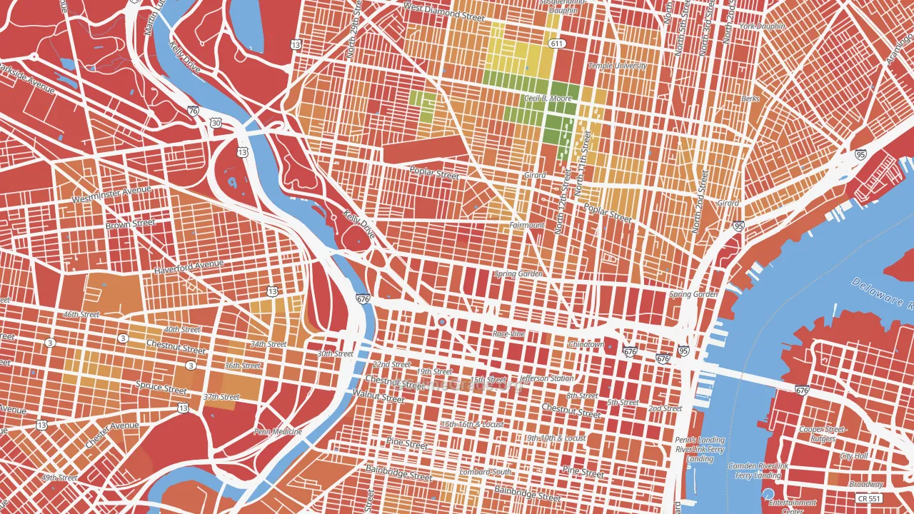 Spring Garden, Philadelphia, PA Map of Murder Rates