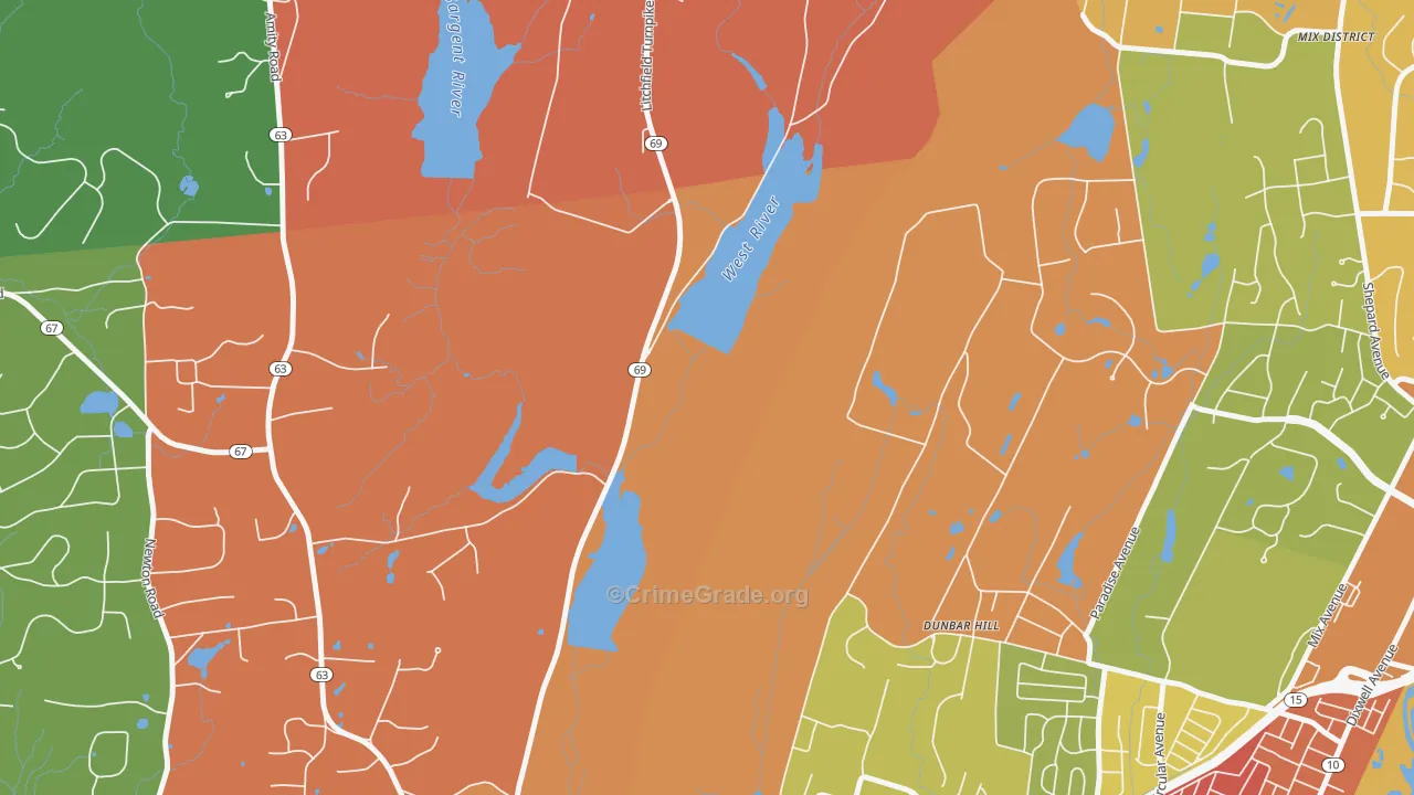 Spring Glen, CT Map of Murder Rates
