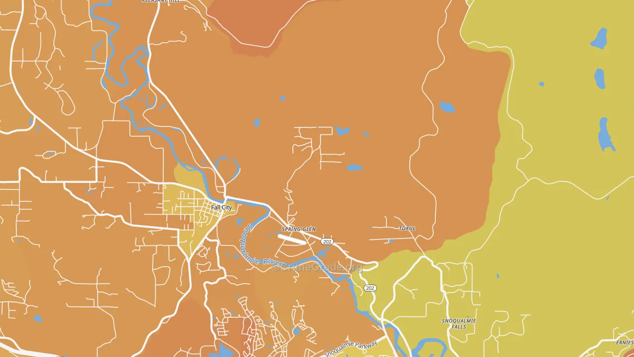 Spring Glen, WA Map of Murder Rates