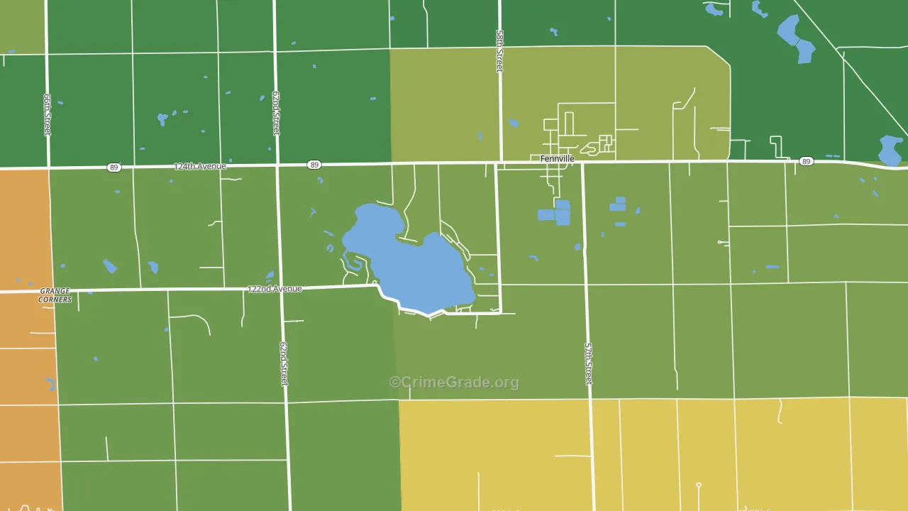 Spring Grove, MI Map of Murder Rates
