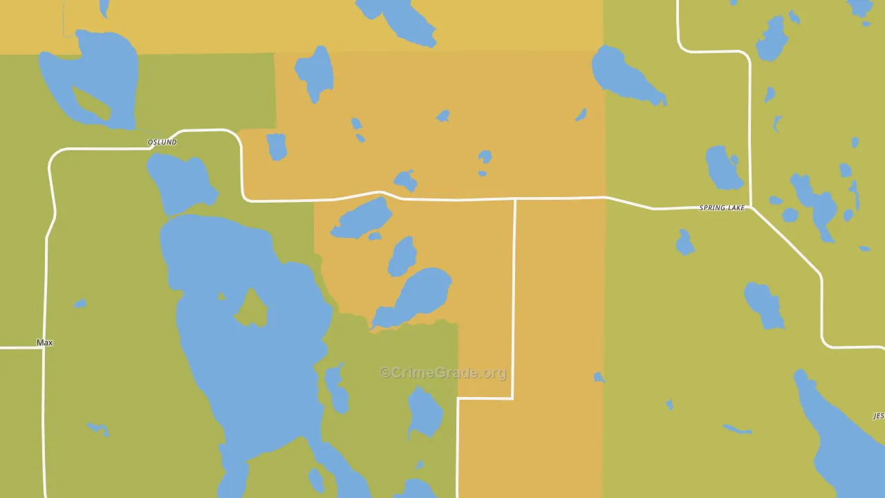 Spring Lake, MN Map of Murder Rates