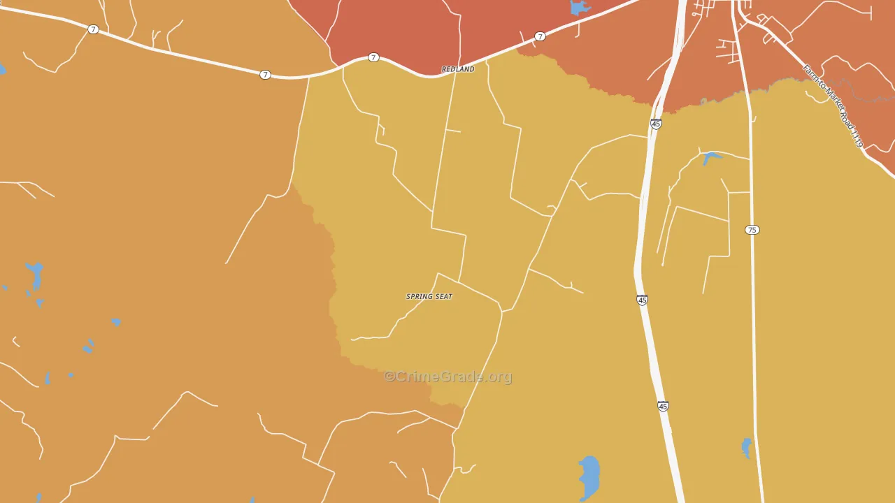 Spring Seat, TX Map of Murder Rates